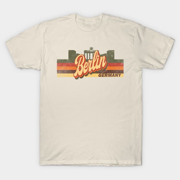 Berlin City Retro Vintage T-Shirt by Happy as I travel